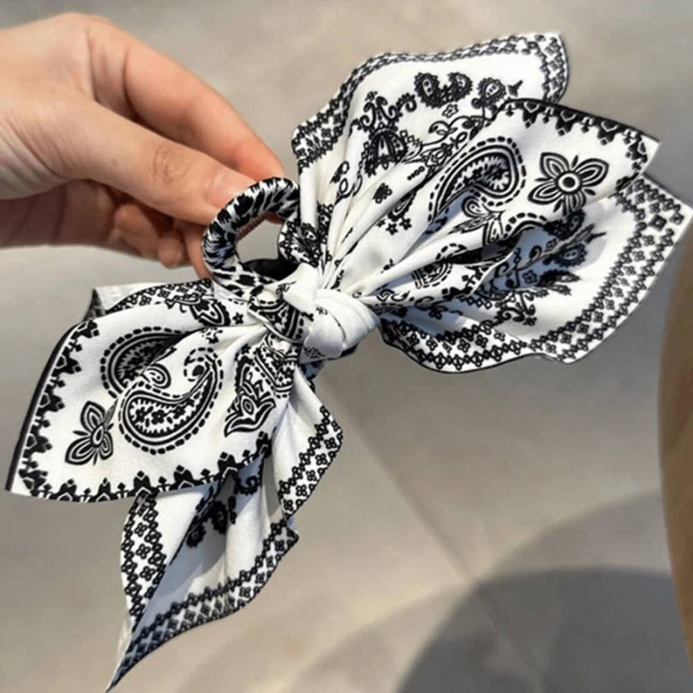 Double Sided Cashew Flower Heart-shaped Bow Hair Clip