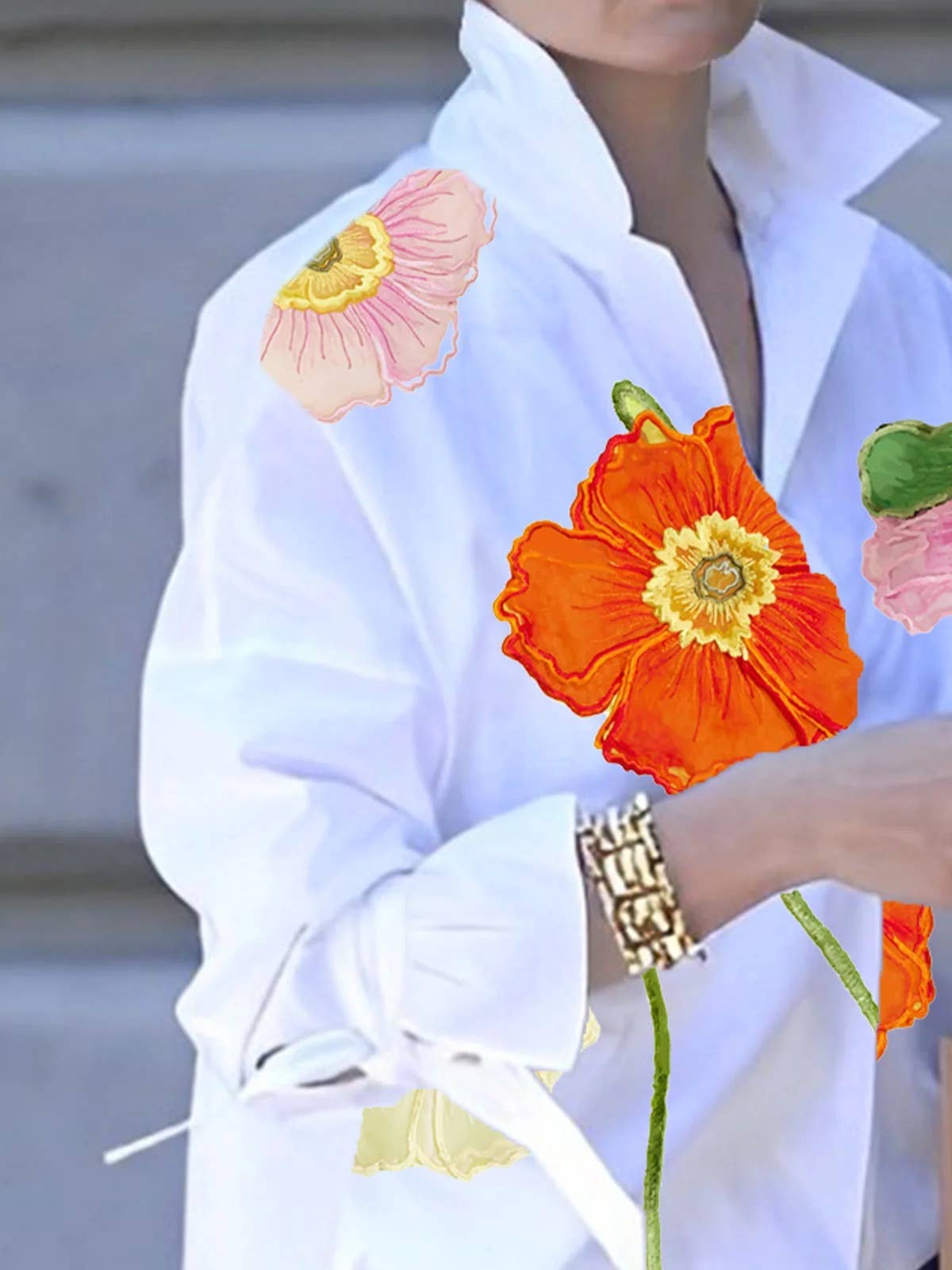 Printed Floral Oversized Blouse