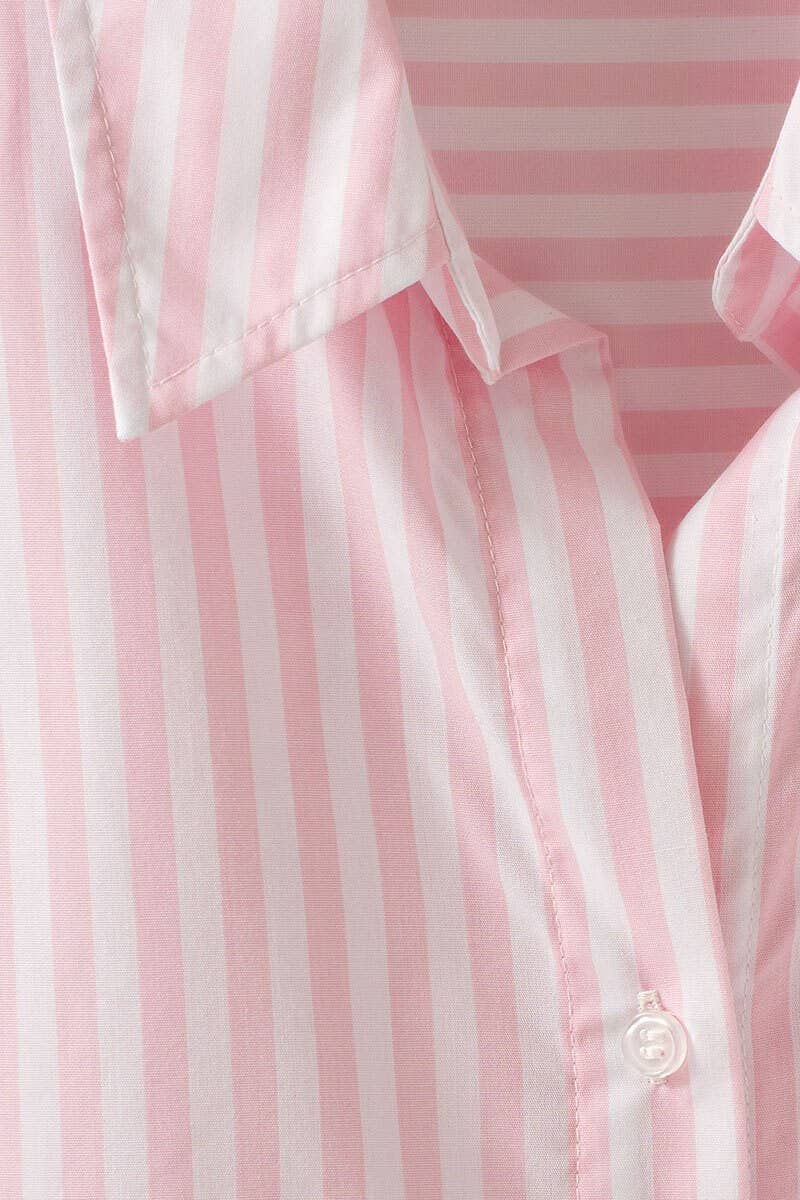 Classic Striped Collared Button-Down Shirt