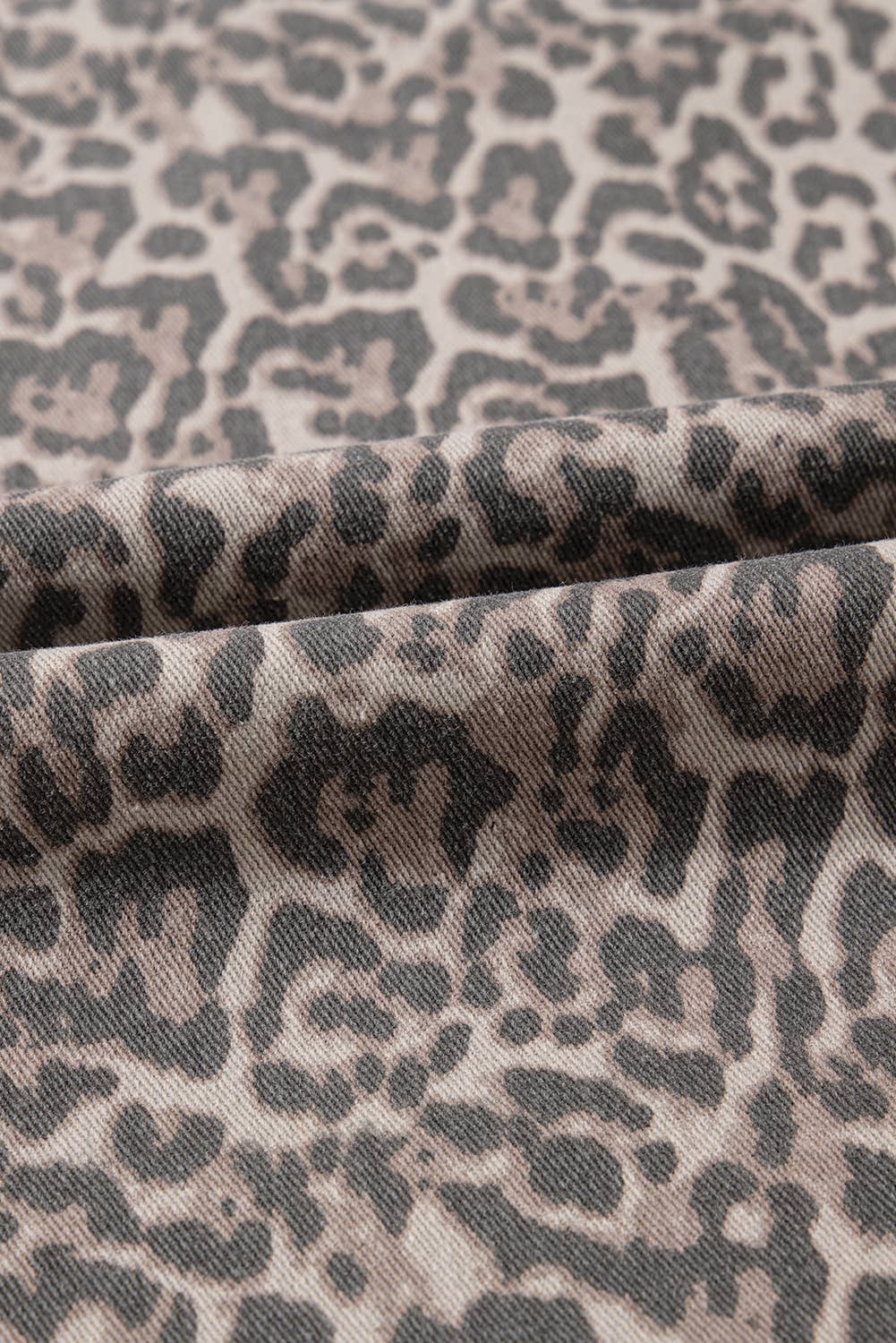 66 Western Leopard Love Edge Wide Leg High Waist Jeans