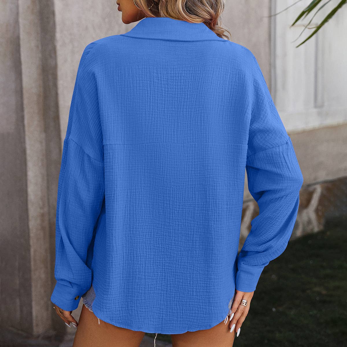 WOMEN'S LOOSE SINGLE BREASTED LONG SLEEVED SHIRT_CWTBLL0773