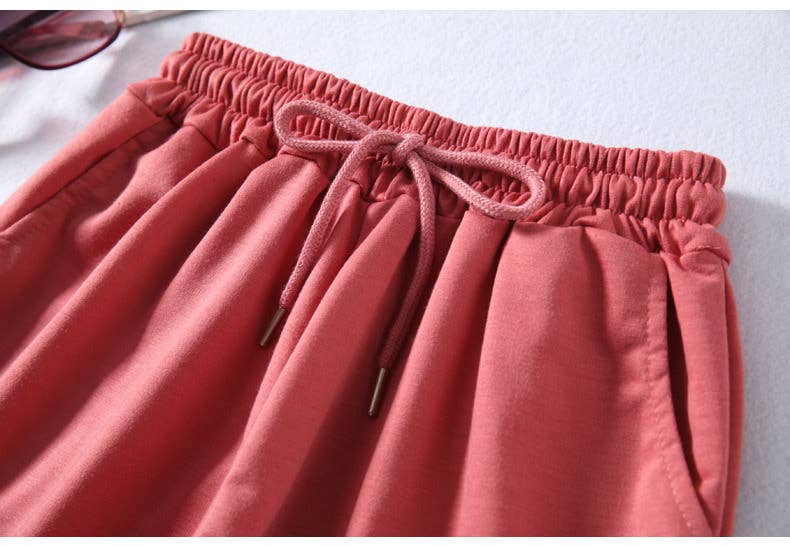 Athleisure Elastic waist sweat short