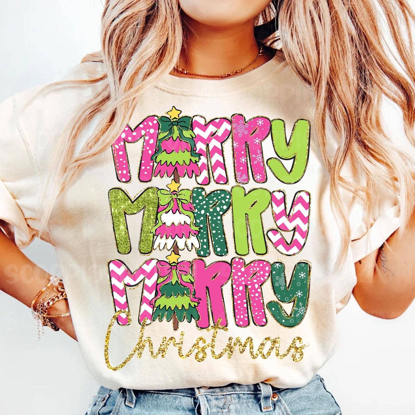 Merry Christmas Shirt, Christmas Coquette Bow Sweater