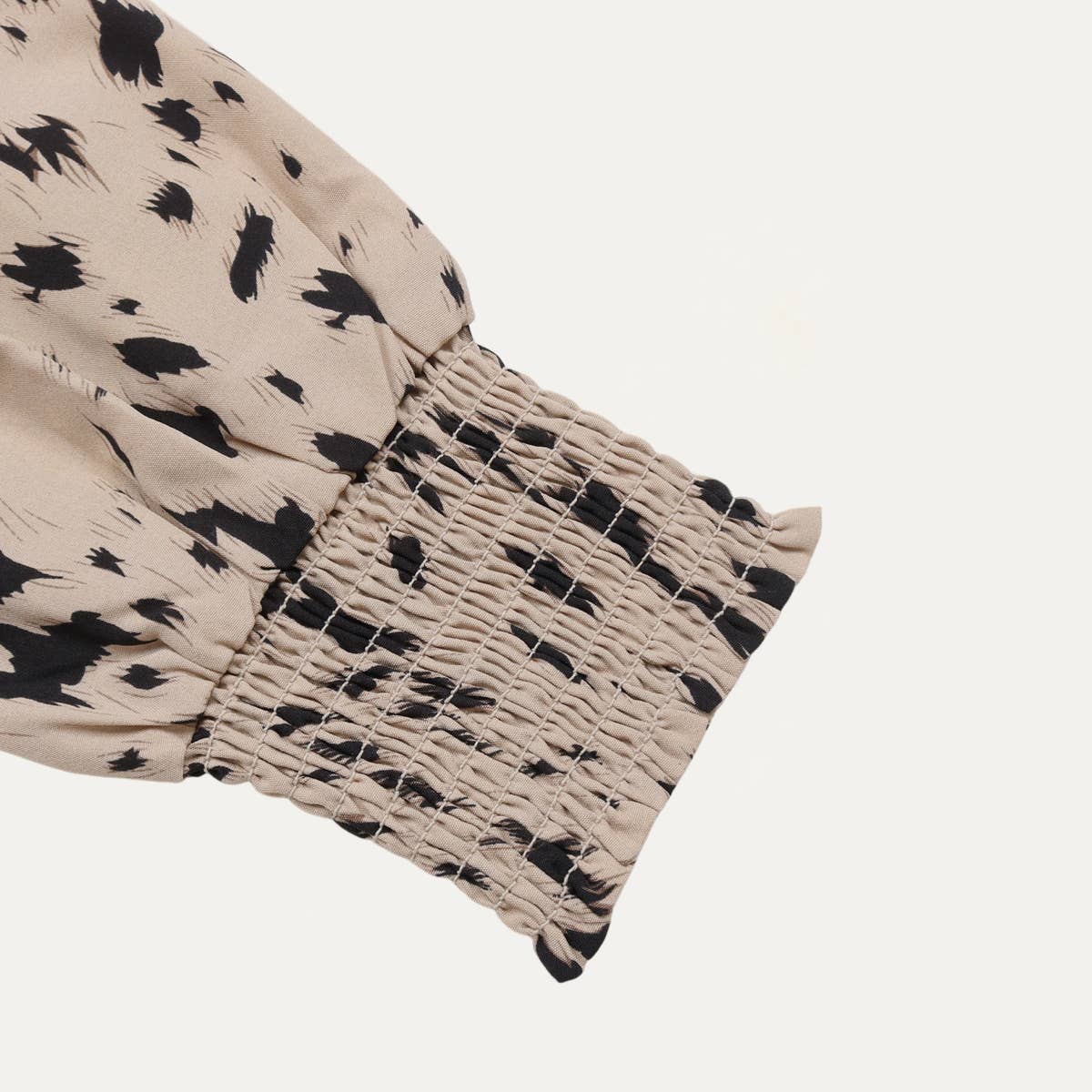 Fashionable Printed Mock Neck Tie-Back Babydoll Dress