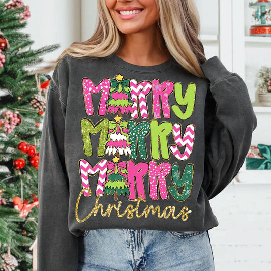 Merry Christmas Shirt, Christmas Coquette Bow Sweater